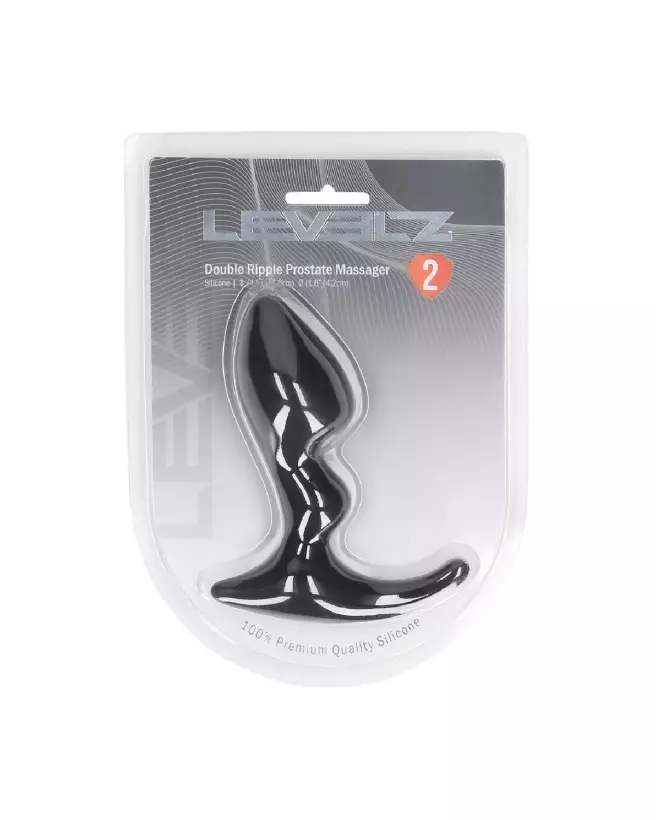 Masseur prostatique silicone noir Levelz by Shots pour stimulation précise-1