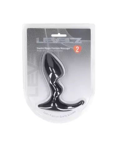 Masseur prostatique silicone noir Levelz by Shots pour stimulation précise-1