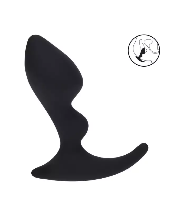 Masseur prostatique silicone noir Levelz by Shots pour stimulation précise-7
