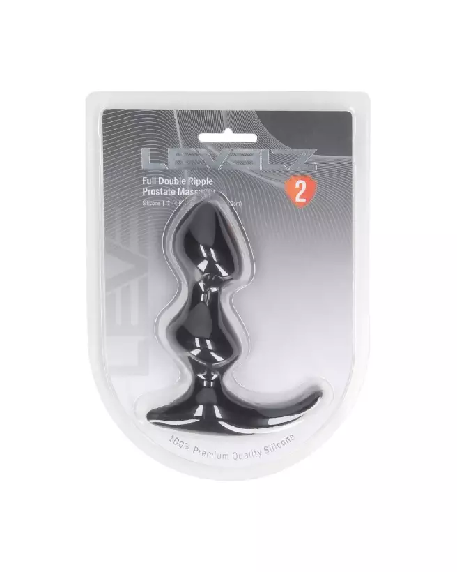 Image du Massager Prostatique Silicone Double Ondulé Noir de Levelz by Shots-1