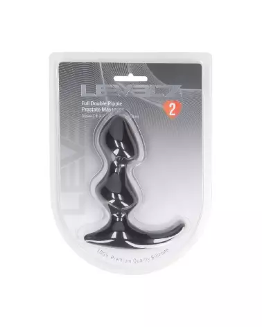 Image du Massager Prostatique Silicone Double Ondulé Noir de Levelz by Shots-1