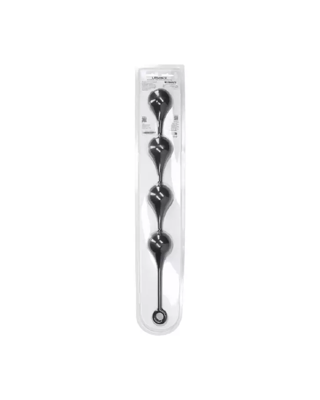 Balles Anales Silicone Noir XXL Goutte d'Eau Levelz by Shots-2