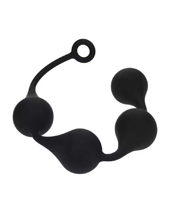 Balles Anales Silicone Noir XXL Goutte d'Eau Levelz by Shots-3