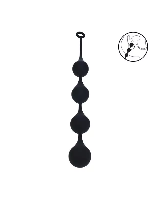 Balles Anales Silicone Noir XXL Goutte d'Eau Levelz by Shots-7