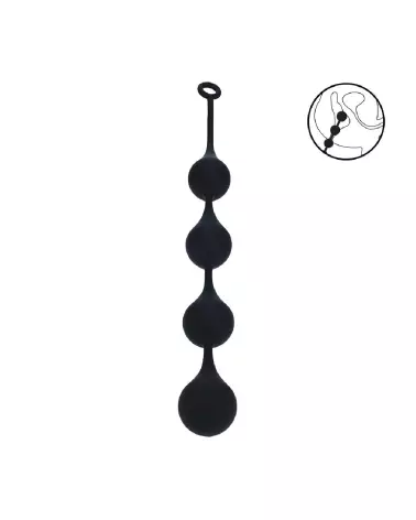 Balles Anales Silicone Noir XXL Goutte d'Eau Levelz by Shots-7