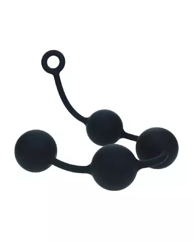 Balles Anales XXL en Silicone Noir de Levelz by Shots pour stimulation intense-3