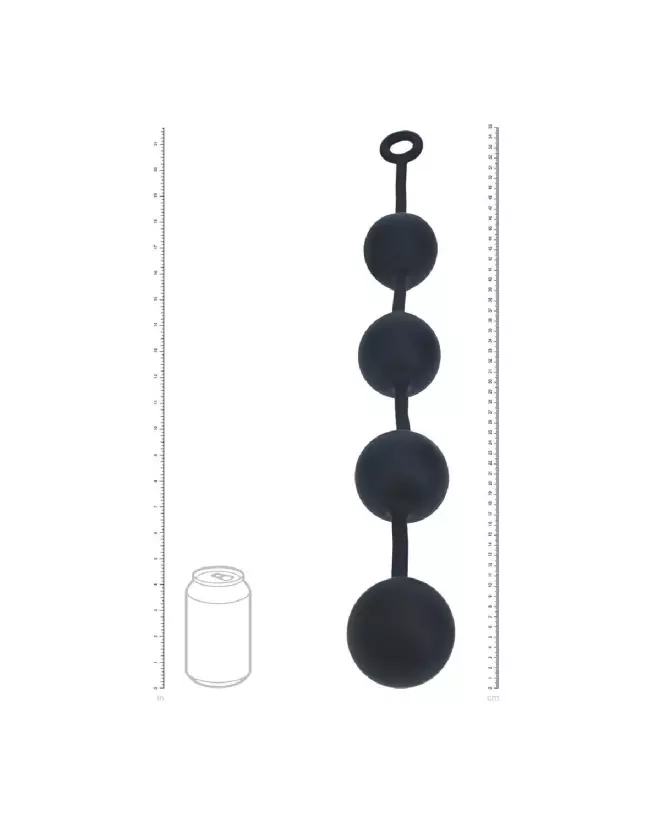 Balles Anales XXL en Silicone Noir de Levelz by Shots pour stimulation intense-4