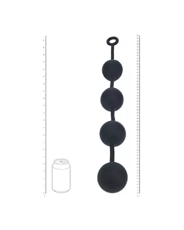 Balles Anales XXL en Silicone Noir de Levelz by Shots pour stimulation intense-4