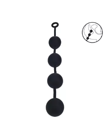 Balles Anales XXL en Silicone Noir de Levelz by Shots pour stimulation intense-7