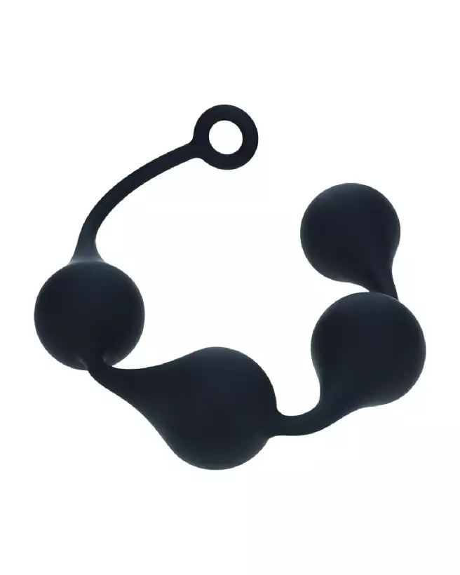 Balles Anales en Silicone XL Noir de Levelz by Shots pour Stimulation Avancée-3