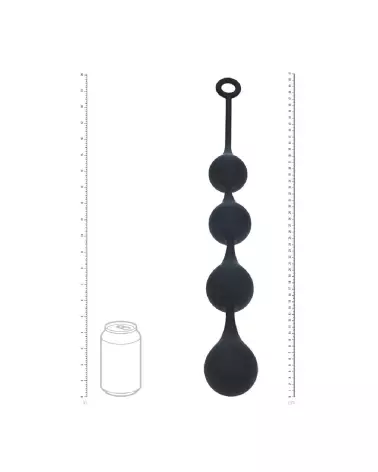 Balles Anales en Silicone XL Noir de Levelz by Shots pour Stimulation Avancée-4