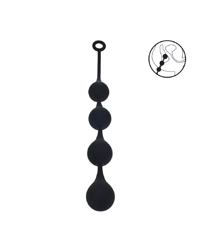 Balles Anales en Silicone XL Noir de Levelz by Shots pour Stimulation Avancée-7