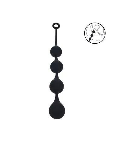 Balles Anales en Silicone XL Noir de Levelz by Shots pour Stimulation Avancée-7