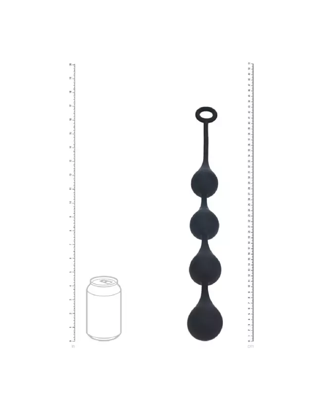 Image des Boules Anales Waterdrop en Silicone Noir 40mm de Levelz by Shots-4