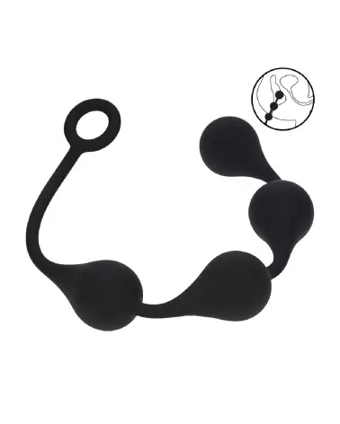 Image des Boules Anales Waterdrop en Silicone Noir 40mm de Levelz by Shots-7