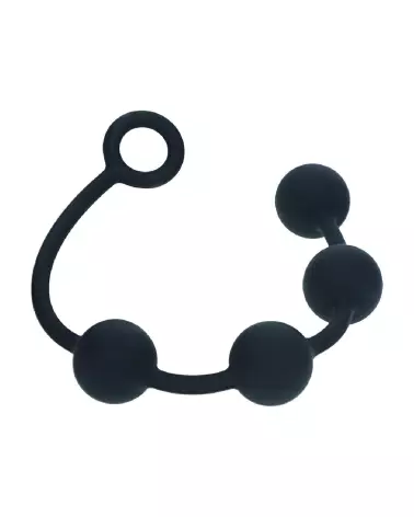 Balles Anales Silicone Noir 40mm de Levelz by Shots pour plaisir anal-3