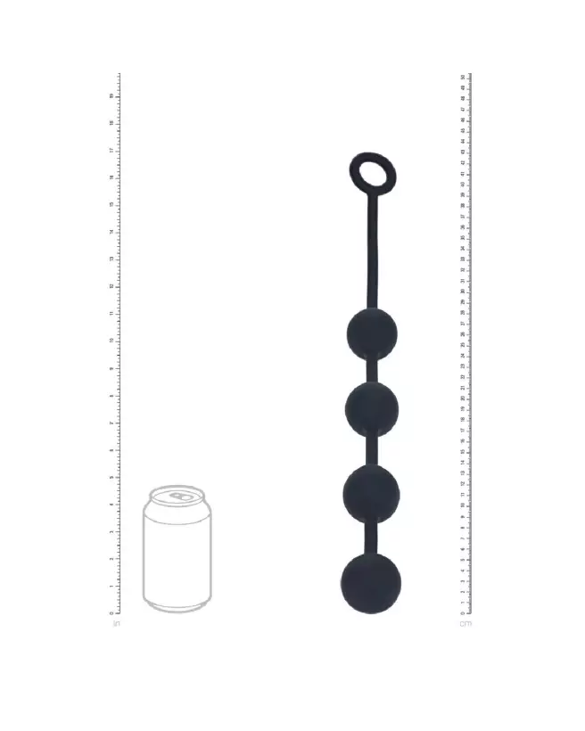 Balles Anales Silicone Noir 40mm de Levelz by Shots pour plaisir anal-4