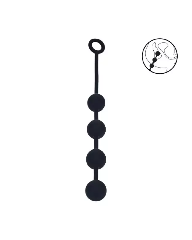 Balles Anales Silicone Noir 40mm de Levelz by Shots pour plaisir anal-7