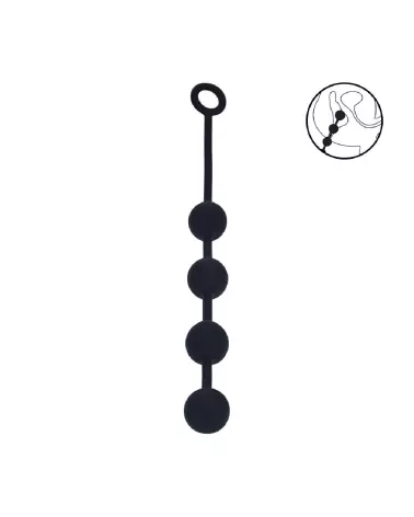 Balles Anales Silicone Noir 40mm de Levelz by Shots pour plaisir anal-7