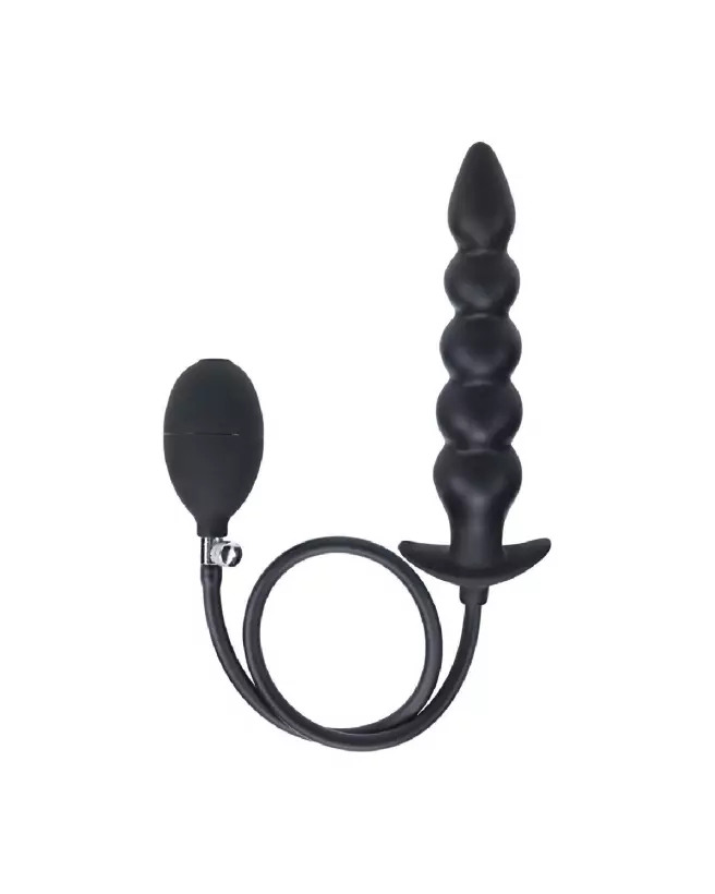 Image du Plug Anal Gonflable à Perles en Silicone Noir de Levelz by Shots-4