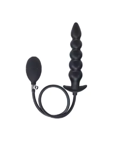 Image du Plug Anal Gonflable à Perles en Silicone Noir de Levelz by Shots-4