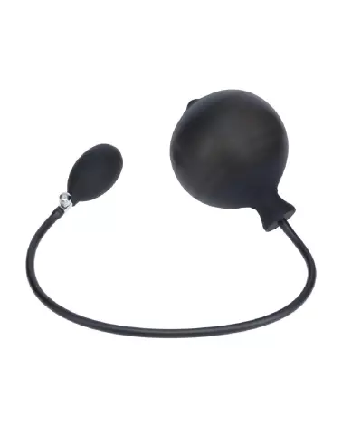 Image du Plug Anal Gonflable en Silicone Noir Strié de Levelz by Shots-3