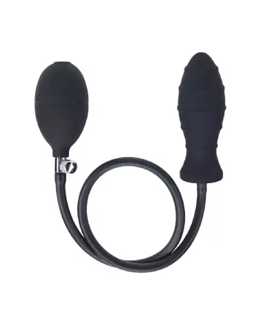Image du Plug Anal Gonflable en Silicone Noir Strié de Levelz by Shots-5