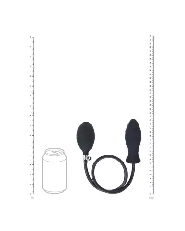 Image du Plug Anal Gonflable en Silicone Noir Strié de Levelz by Shots-6
