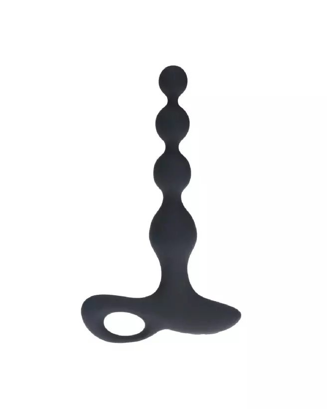 Plug anal vibrant Levelz en silicone avec perles et télécommande, coloris noir-3