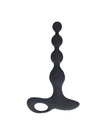 Plug anal vibrant Levelz en silicone avec perles et télécommande, coloris noir-3