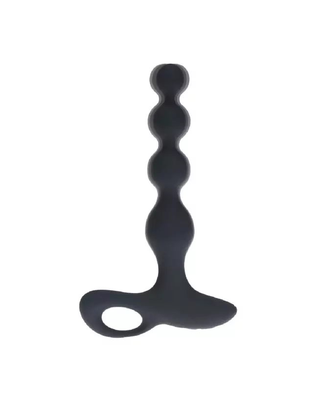 Plug anal vibrant Levelz en silicone avec perles et télécommande, coloris noir-5