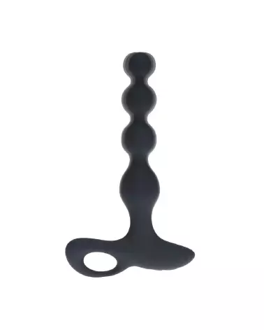 Plug anal vibrant Levelz en silicone avec perles et télécommande, coloris noir-5