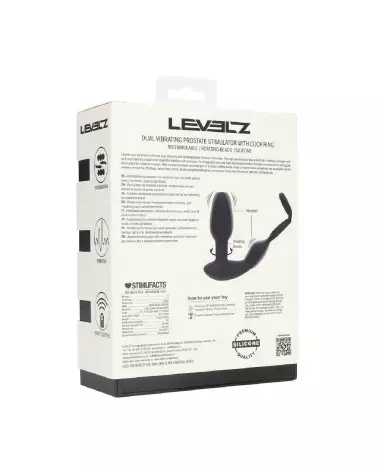 Stimulateur Prostate Levelz avec Anneau Pénien et Perles Rotatives-2