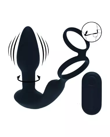 Stimulateur Prostate Levelz avec Anneau Pénien et Perles Rotatives-7