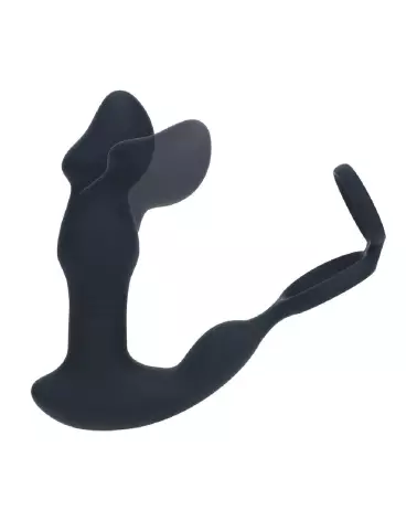 Stimulateur prostatique vibrant noir Levelz avec télécommande et anneau pénien-3