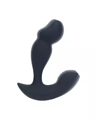 Stimulateur prostatique vibrant Levelz by Shots en silicone noir avec double moteur et télécommande-5