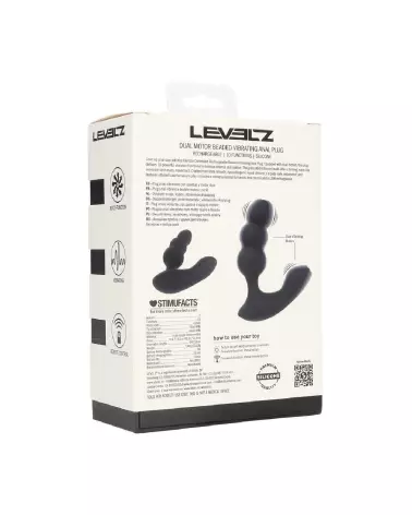 Image du Stimulateur Prostatique Vibrant Dual Motor en Silicone Liquide Noir Levelz by Shots-2
