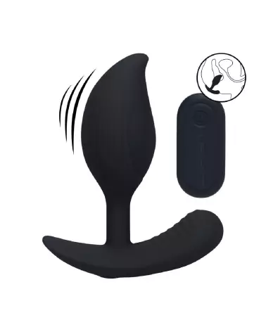 Plug anal vibrant Levelz by Shots en silicone liquide noir avec télécommande-7