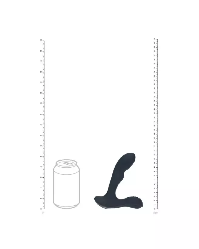 Masseur prostatique vibrant Levelz by Shots en silicone noir-5
