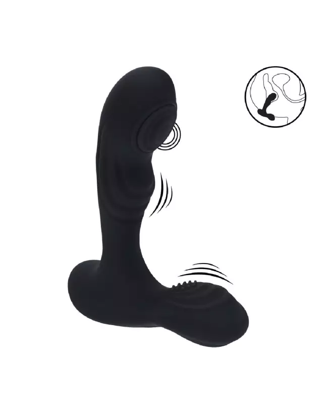Masseur prostatique vibrant Levelz by Shots en silicone noir-7
