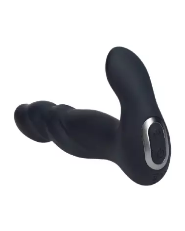 Masseur prostatique vibrant noir en silicone Levelz by Shots-5