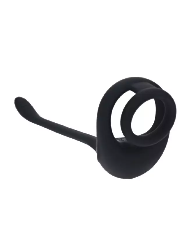 Cockring silicone noir double moteur Levelz by Shots avec stimulateur de prostate-3