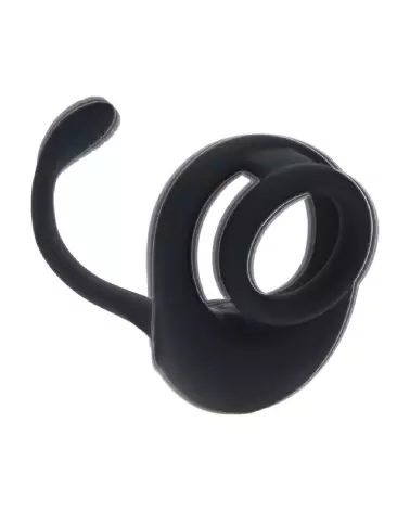 Cockring silicone noir double moteur Levelz by Shots avec stimulateur de prostate-5
