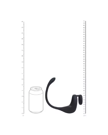 Cockring silicone noir double moteur Levelz by Shots avec stimulateur de prostate-6