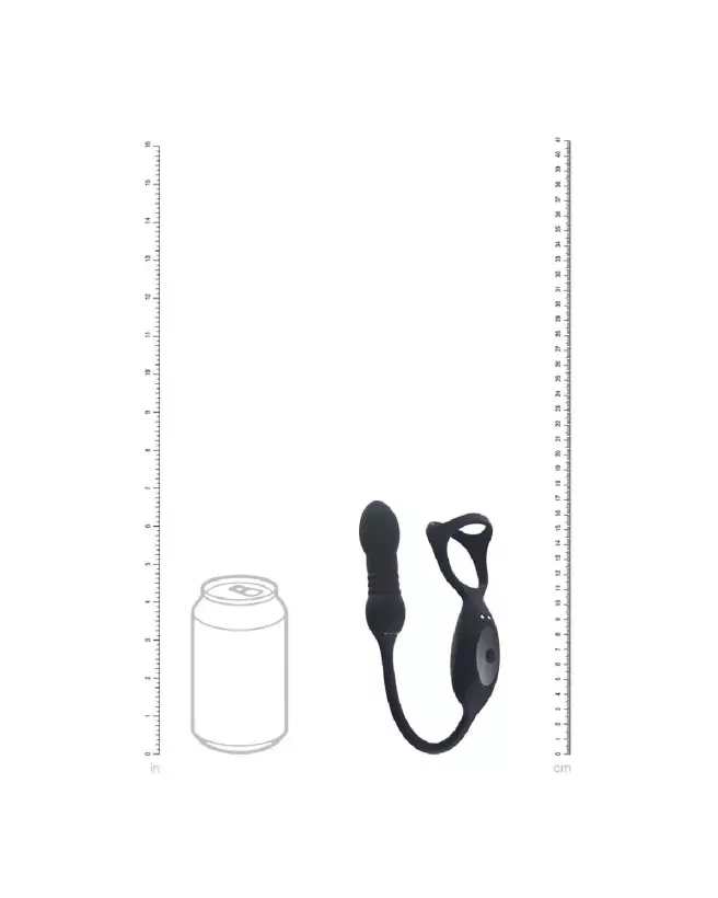 Cockring vibrant Tri O Levelz by Shots avec stimulateur de prostate en silicone noir-5