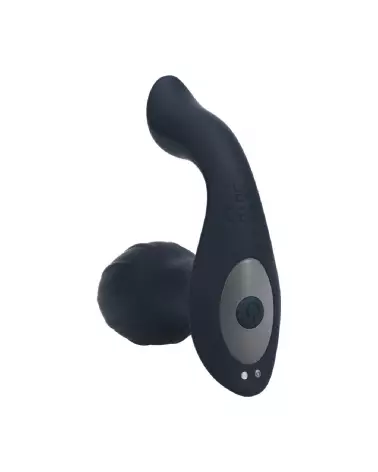 Plug anal vibrant et rotatif Levelz by Shots avec stimulateur à boule en silicone noir-3
