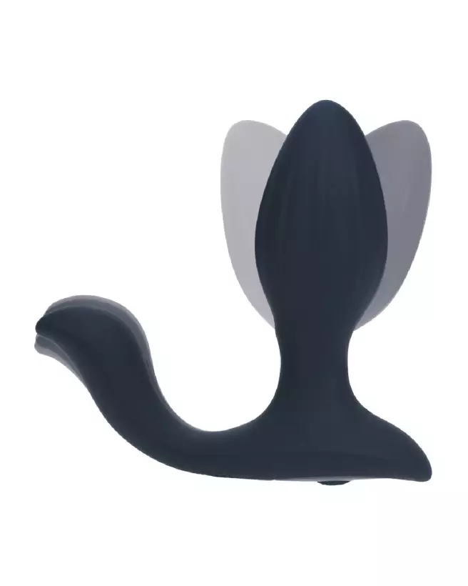 Plug anal vibrant et rotatif Levelz by Shots avec stimulateur à boule en silicone noir-4