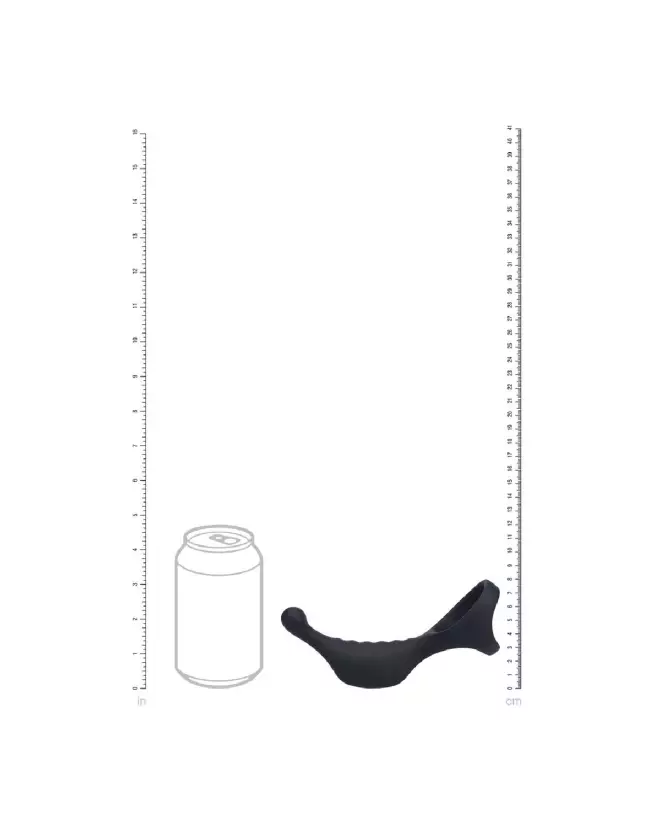 Stimulateur prostatique vibrant Tri O Levelz by Shots avec cockring en silicone noir-5