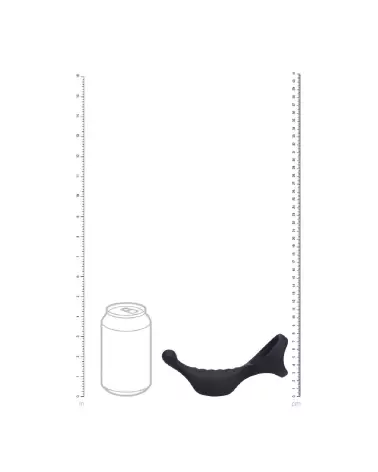 Stimulateur prostatique vibrant Tri O Levelz by Shots avec cockring en silicone noir-5
