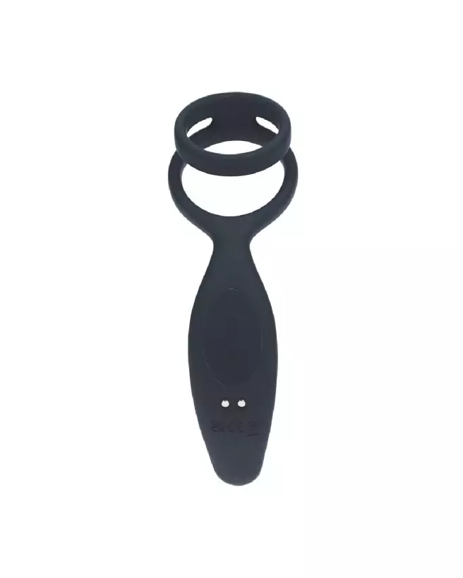 Stimulateur prostatique vibrant Levelz by Shots avec anneau pour pénis et testicules en silicone noir-4